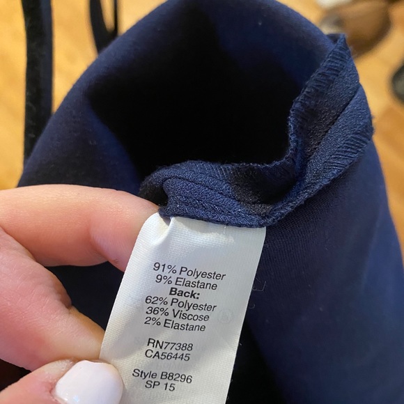 J Crew Navy Scalloped Dress - Picture 8 of 8